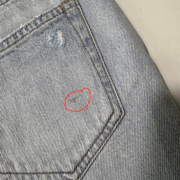 Free People We The Free Makai Cutoff Denim Short Light Wash Distressed Size 24 - Picture 3 of 9